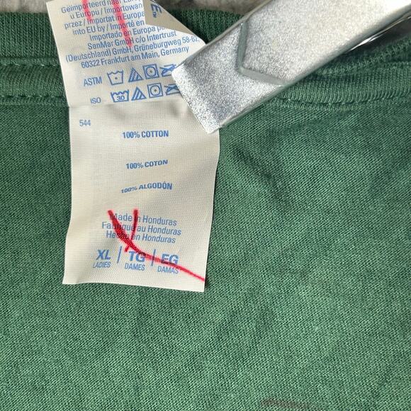 Fayetteville State Broncos T-Shirt Womans XL Green V-Neck Port and Company Tee - Picture 7 of 8